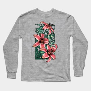 Pink Lilies Long Sleeve T-Shirt